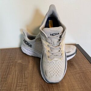 Hoka One Clifton 8 Men’s Size13 D Lunar Rock Nimbus Cloud Running Shoes Preowned